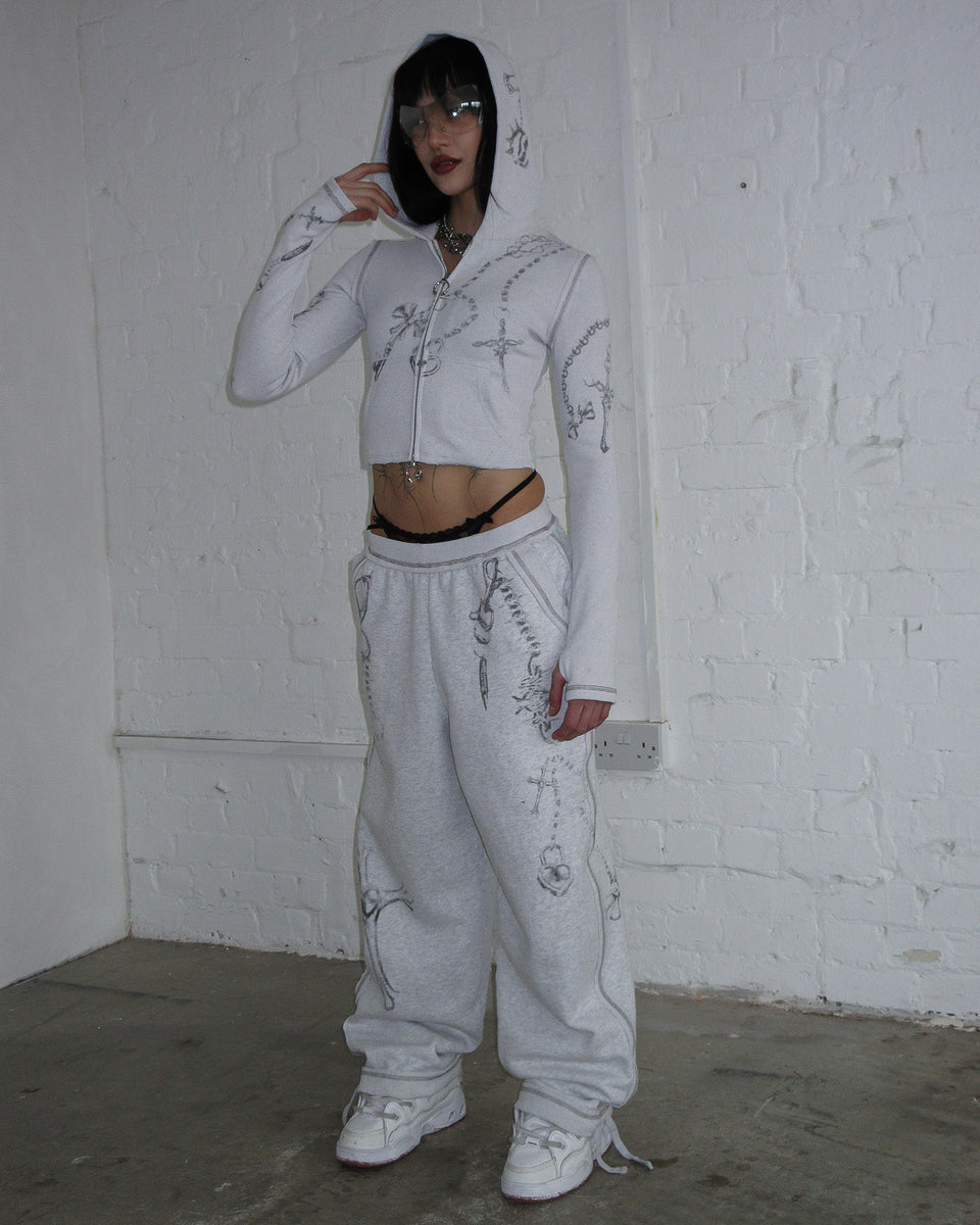 DESTROY OVERSIZED SWEATPANTS GREY MARL