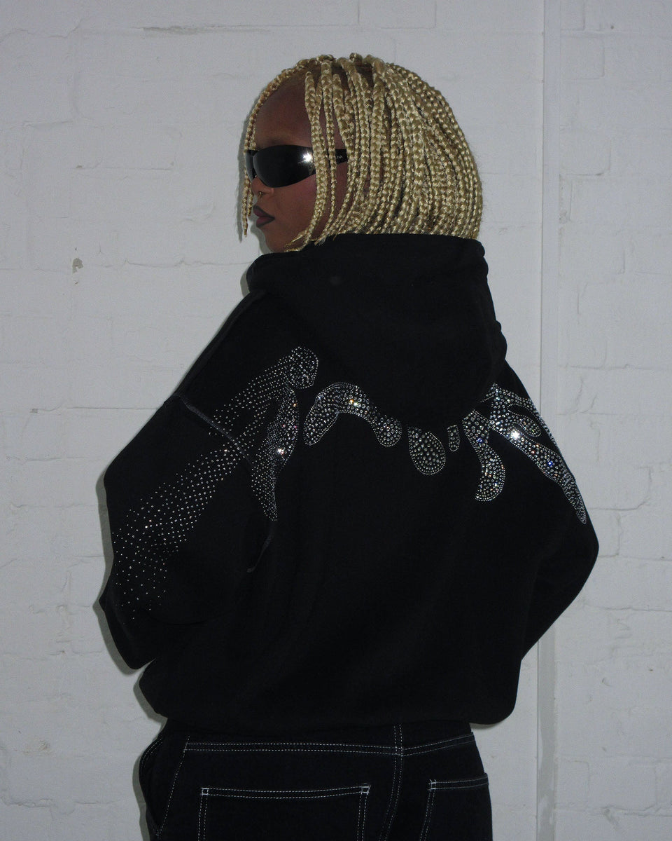 DIGI MASCOT ZIP HOODIE BLACK