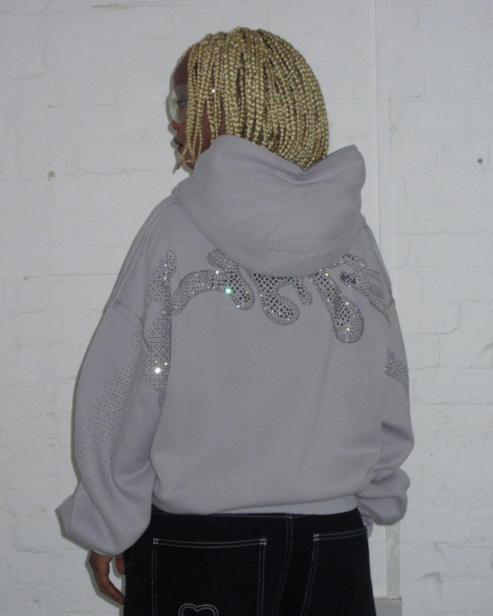 DIGI MASCOT ZIP HOODIE SMOKE GREY