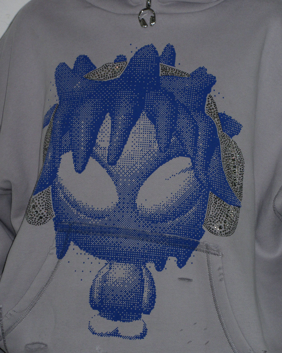 DIGI MASCOT ZIP HOODIE SMOKE GREY