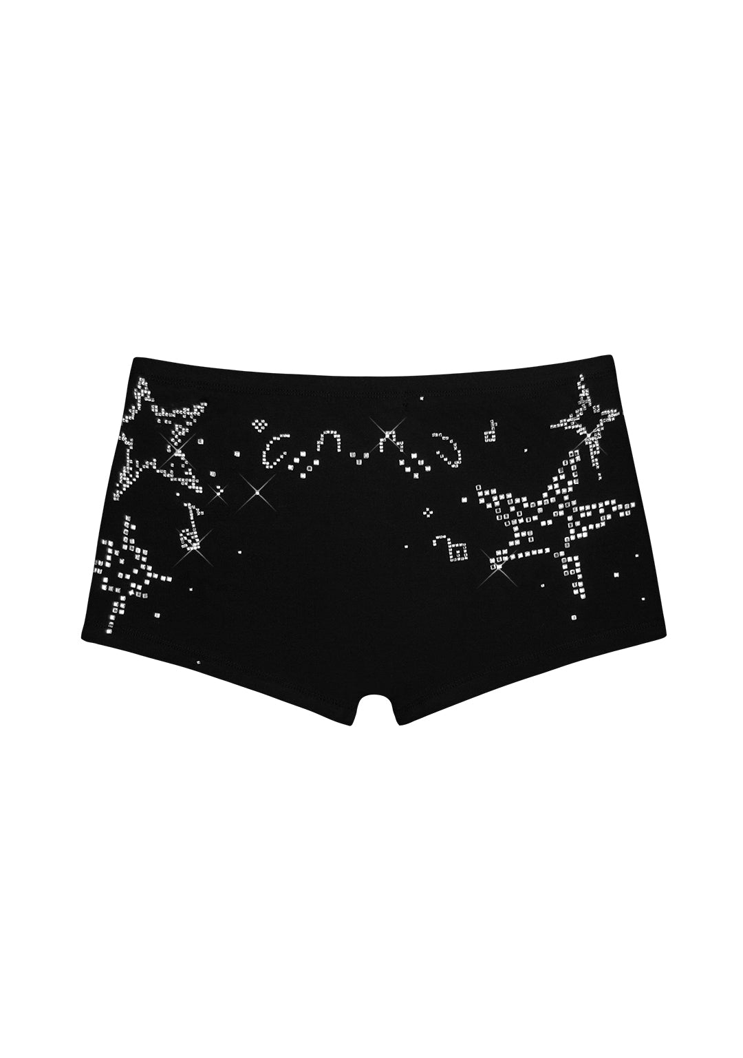 DREAMER RHINESTONE MICRO HOTPANT SHORTS BLACK