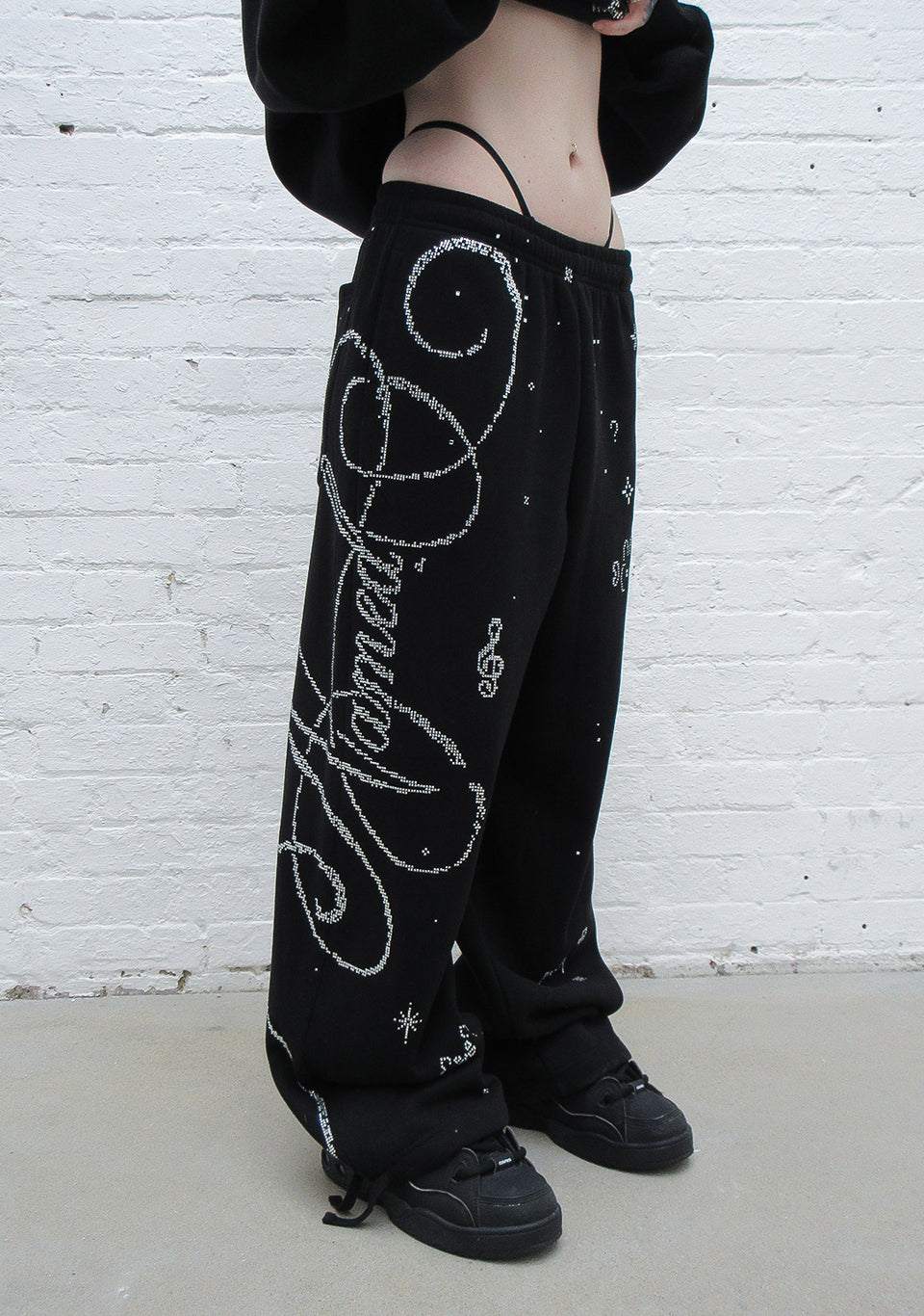 DREAMER TEDDY OVERSIZED SWEATPANTS BLACK