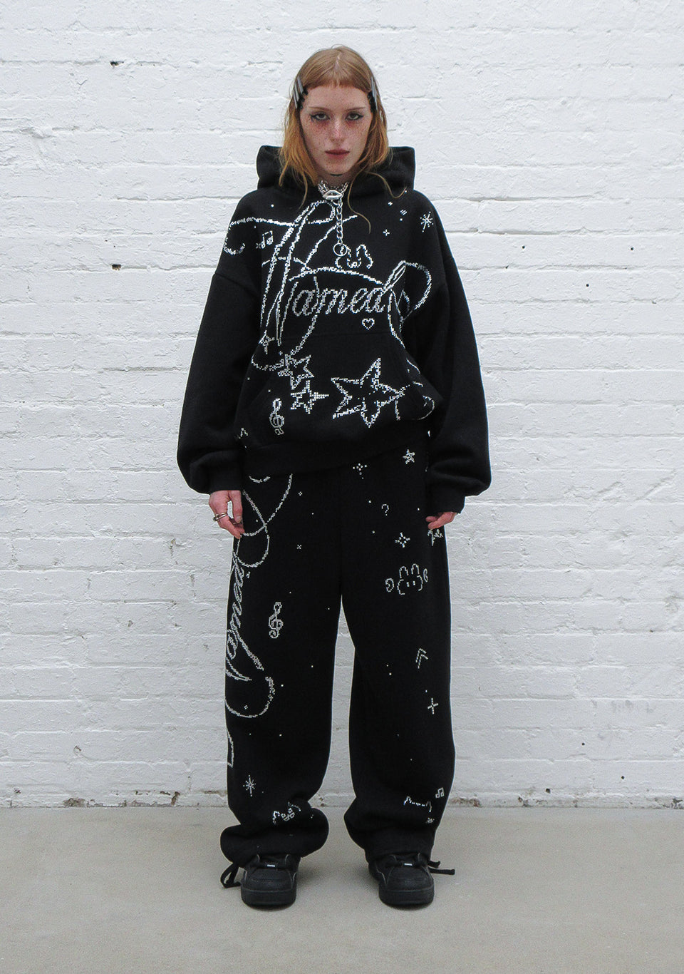 DREAMER TEDDY OVERSIZED SWEATPANTS BLACK