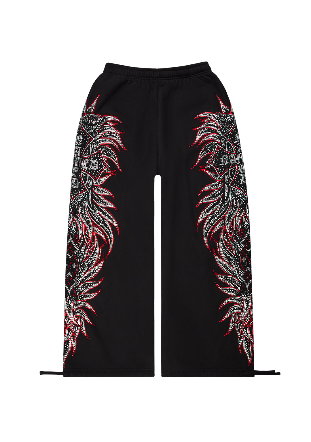 DUSK RHINESTONE OVERSIZED SWEATPANTS BLACK