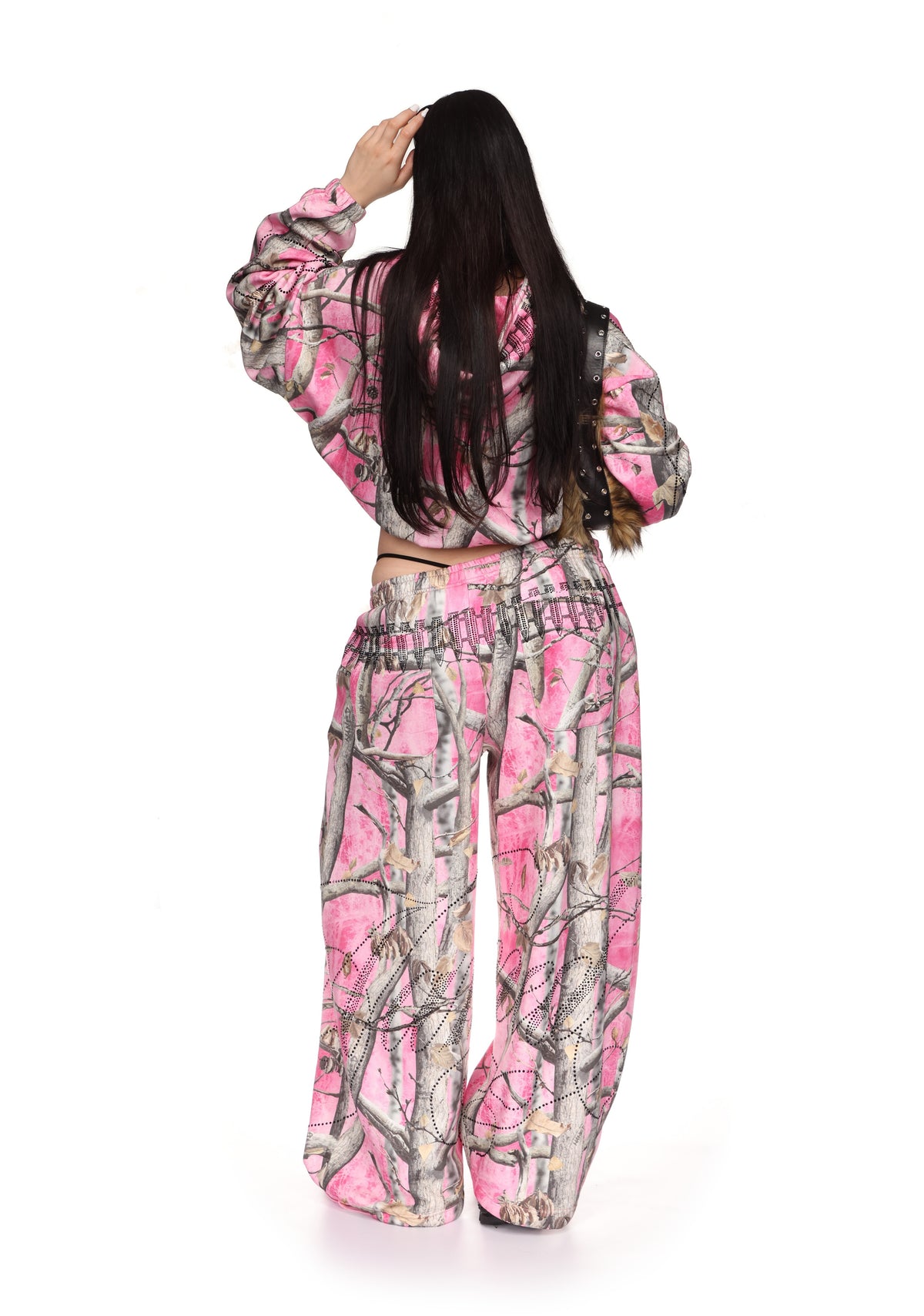 ENEMY OVERSIZED SWEATPANTS PINK TREE CAMO