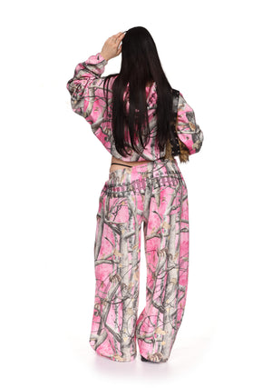 ENEMY OVERSIZED SWEATPANTS PINK TREE CAMO