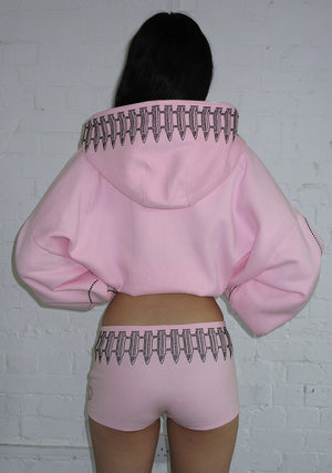 ENEMY RHINESTONE MICRO HOTPANT SHORTS BABY PINK
