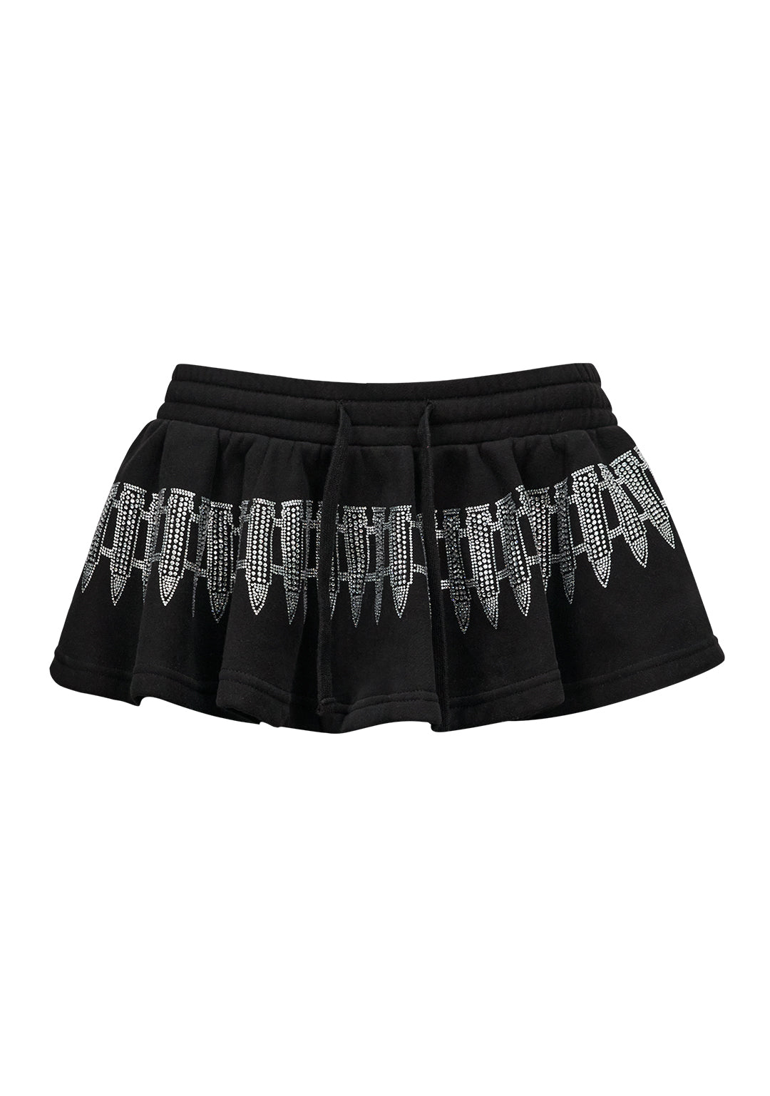 ENEMY RHINESTONE MINI SKIRT BLACK