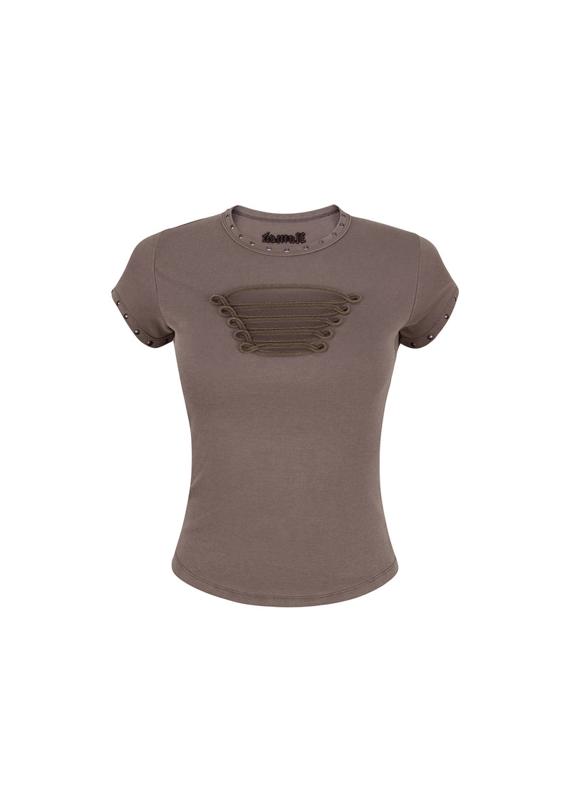 ENIGMA MILITARY SCULPT BABY TEE WASHED ARMY GREEN