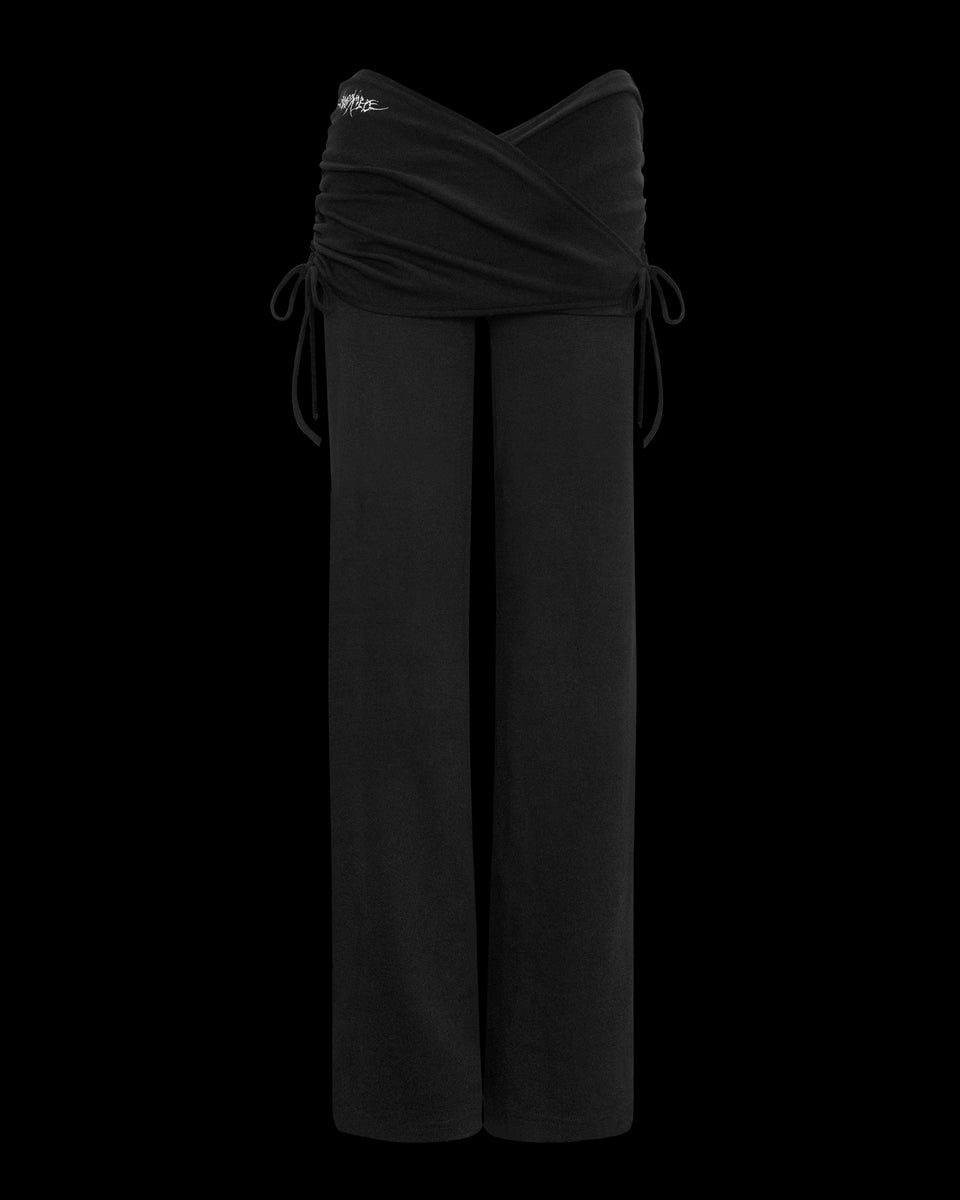 NAMED COLLECTIVE® ENVY SCULPT stretch two piece skirt trouser set in black, shown on a plain black background.
