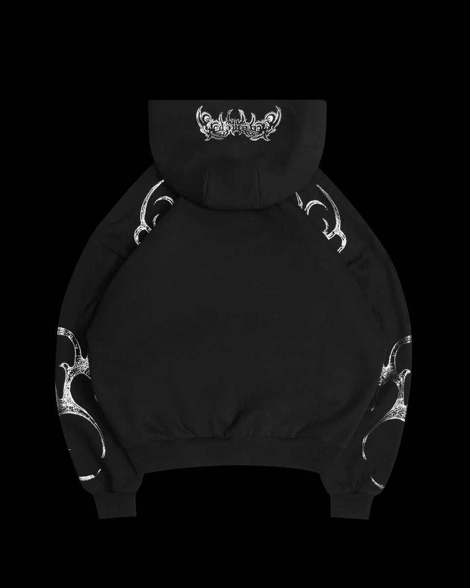 EUPHORIA CHROME ZIP HOODIE BLACK