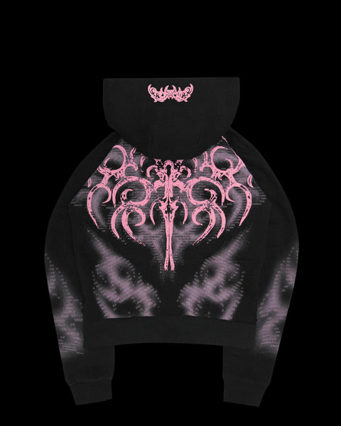 EUPHORIA PUFF PRINT FITTED ZIP HOODIE BLACK – NAMED COLLECTIVE®