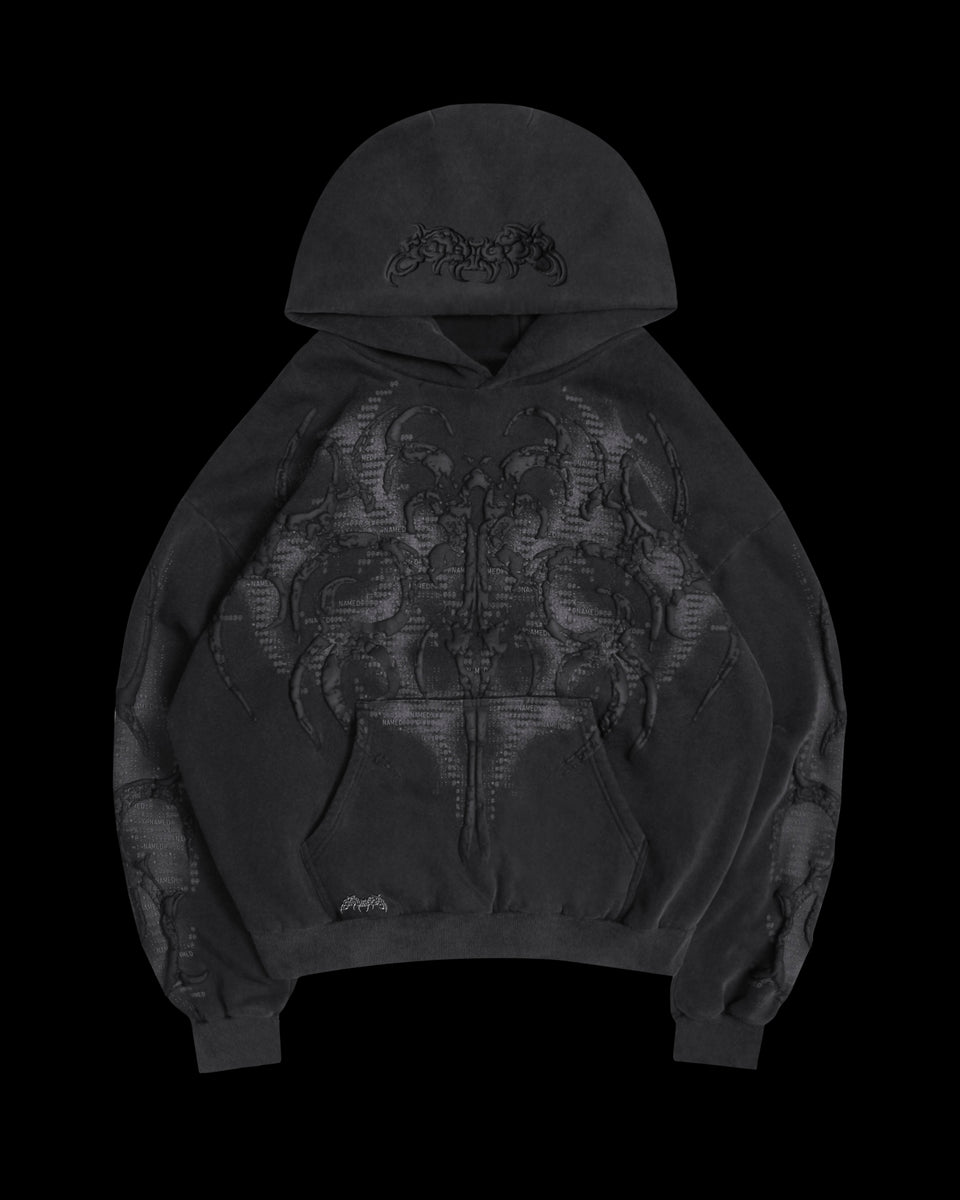 EUPHORIA PUFF PRINT HOODIE WASHED CHARCOAL