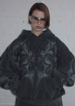 EUPHORIA PUFF PRINT HOODIE WASHED CHARCOAL