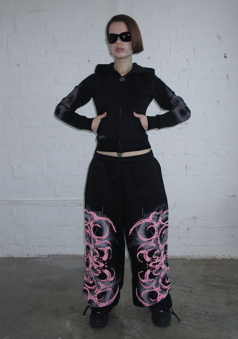 EUPHORIA PUFF PRINT OVERSIZED SWEATPANTS BLACK