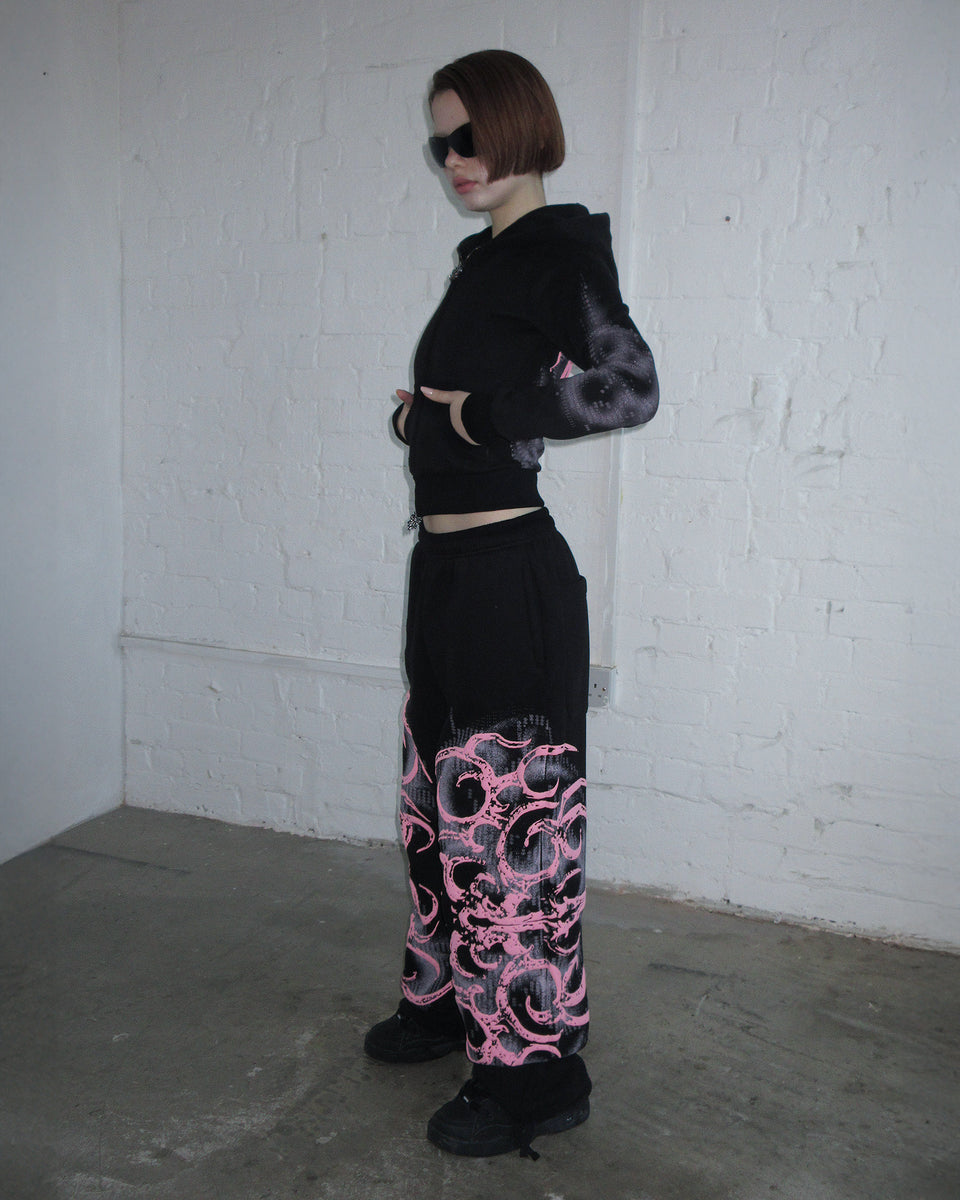 EUPHORIA PUFF PRINT OVERSIZED SWEATPANTS BLACK