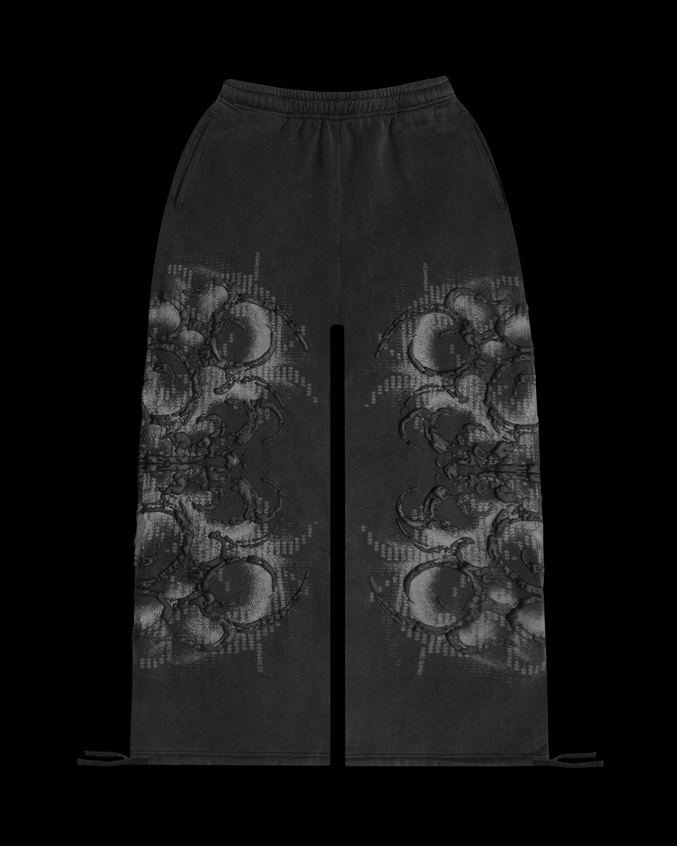 EUPHORIA PUFF PRINT OVERSIZED SWEATPANTS WASHED CHARCOAL