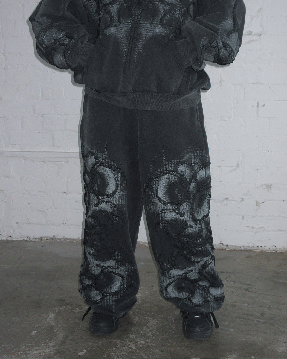 EUPHORIA PUFF PRINT OVERSIZED SWEATPANTS WASHED CHARCOAL