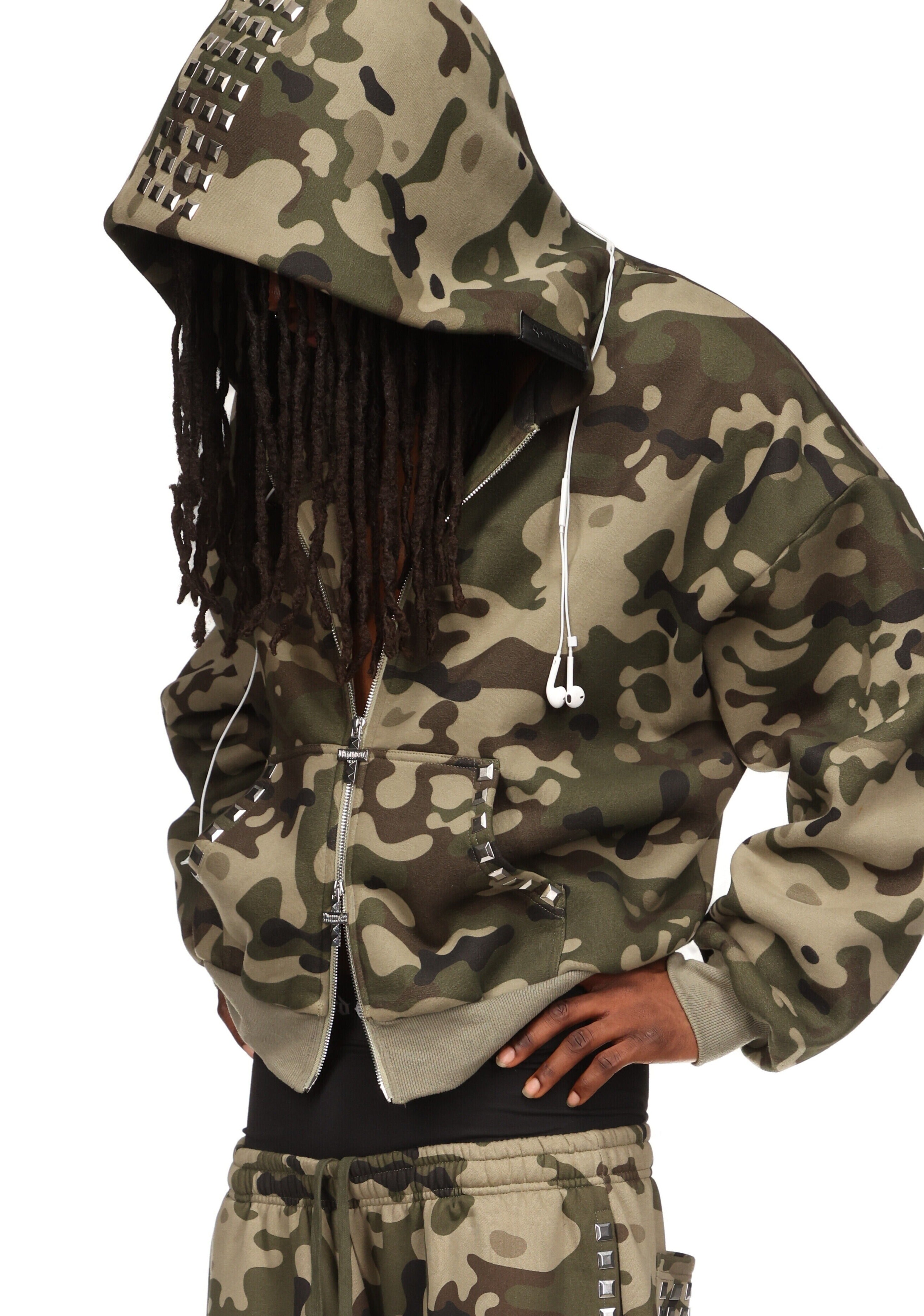 Faithful Studded Zip Hoodie Camo – NAMED COLLECTIVE®