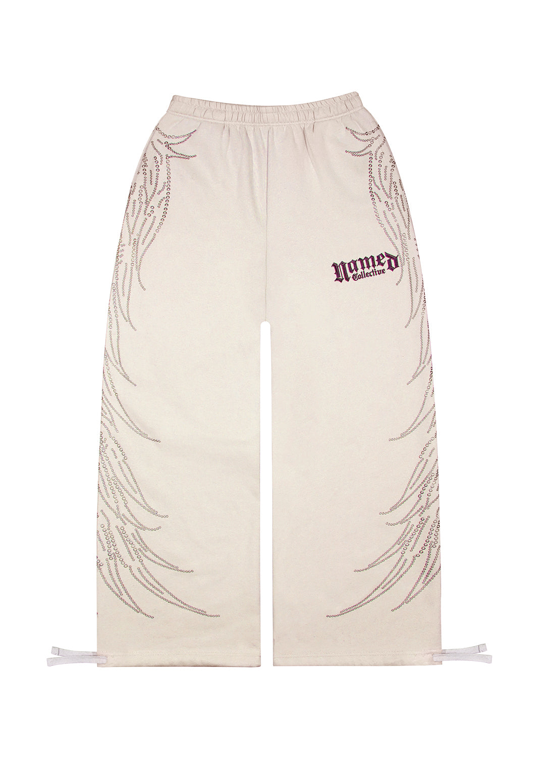 FALLEN STUDDED OVERSIZED SWEATPANTS BONE