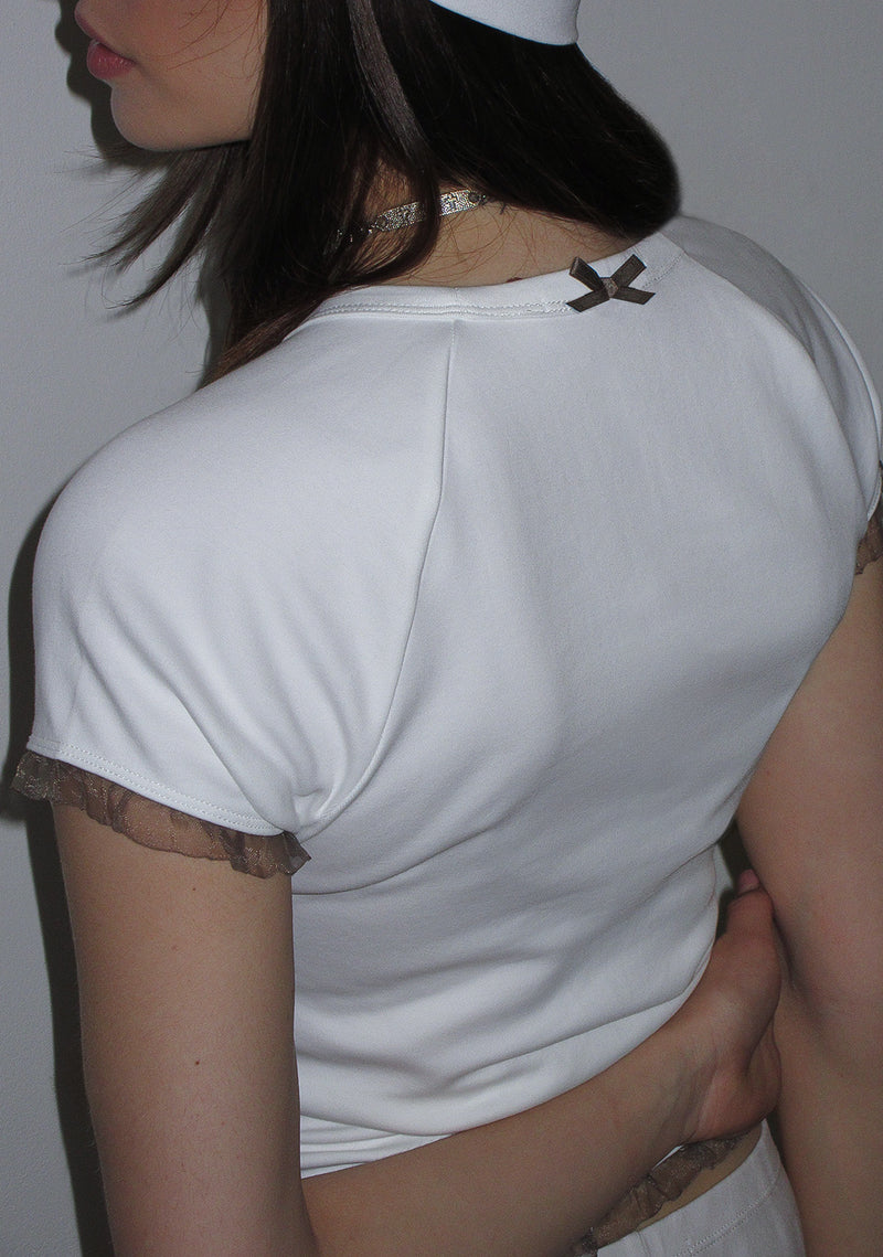 FAWN DEER BABY TEE WHITE