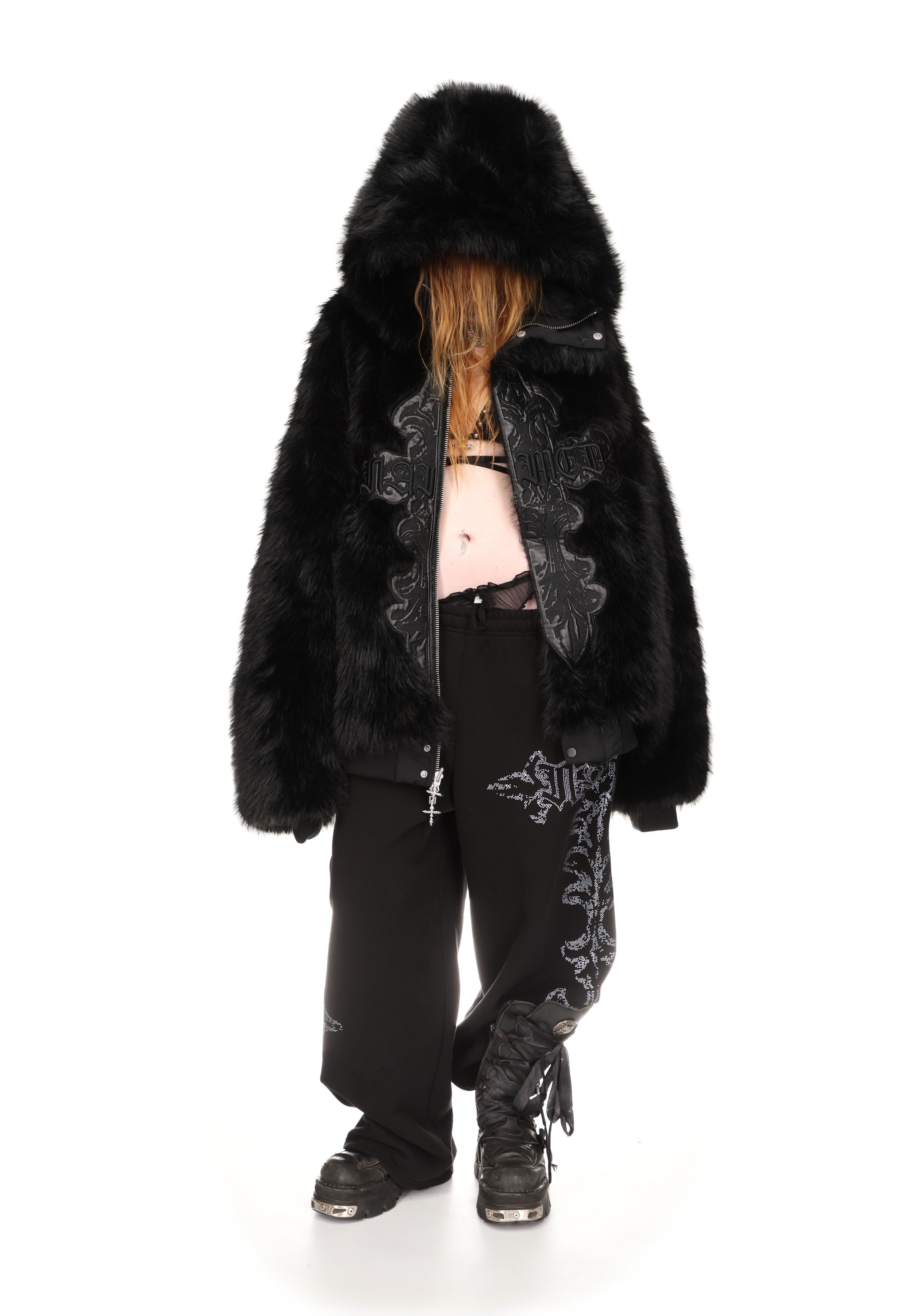 Feral Faux Fur Reversible Bomber Jacket Black – NAMED COLLECTIVE®