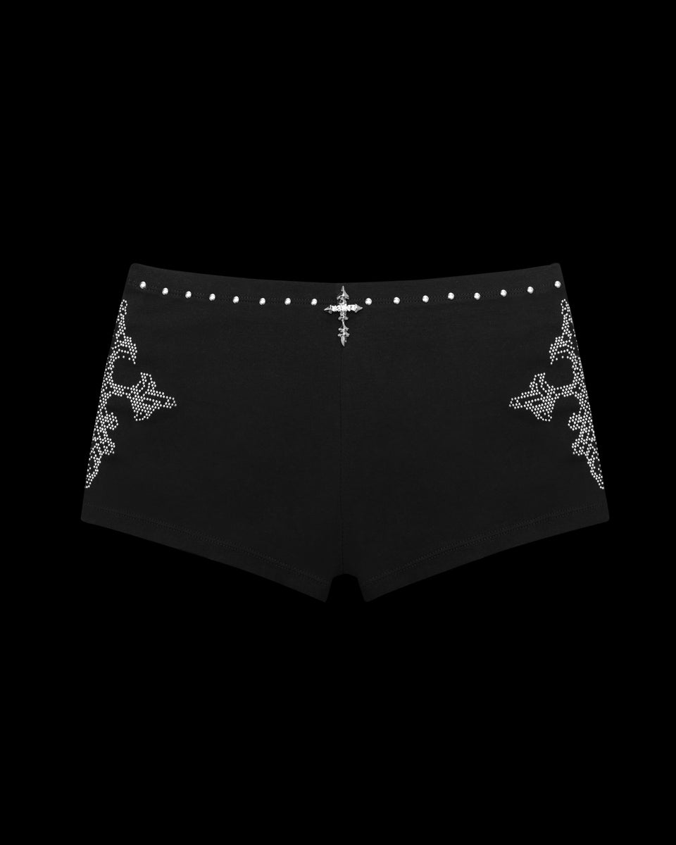 FERAL STUDDED HOTPANT SHORTS BLACK