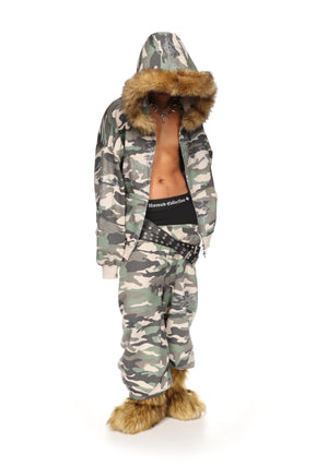 FERAL STUDDED OVERSIZED SWEATPANTS CAMO