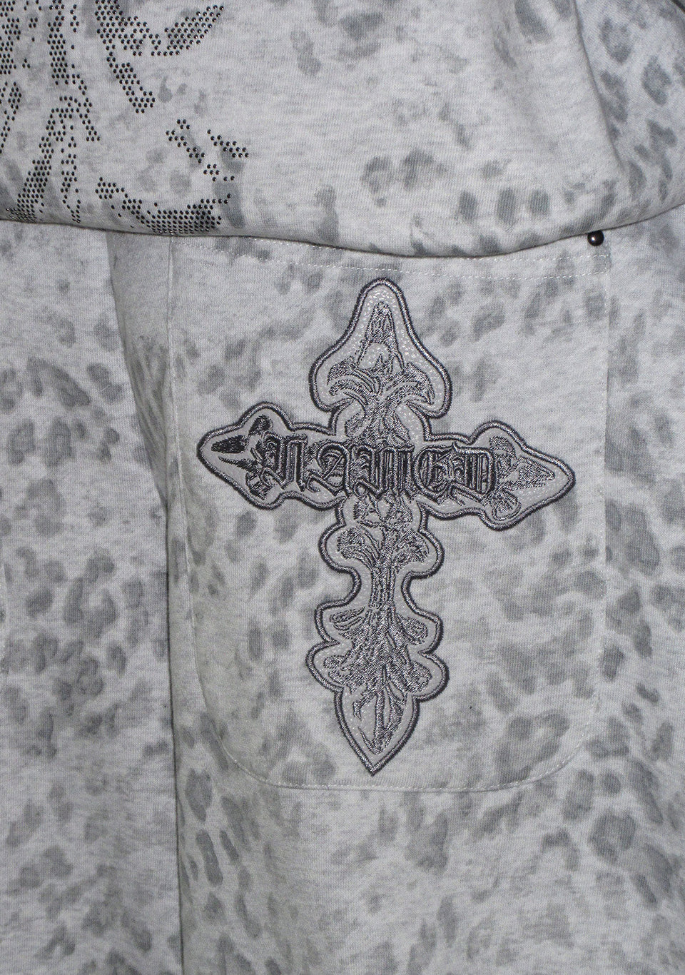 FERAL STUDDED OVERSIZED SWEATPANTS SNOW LEOPARD