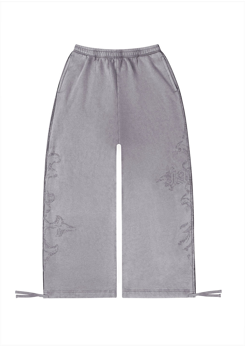 FERAL STUDDED OVERSIZED SWEATPANTS WASHED GREY