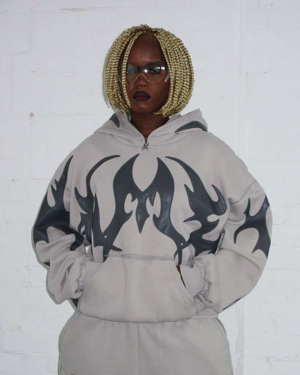 FLAME HOODIE BONE