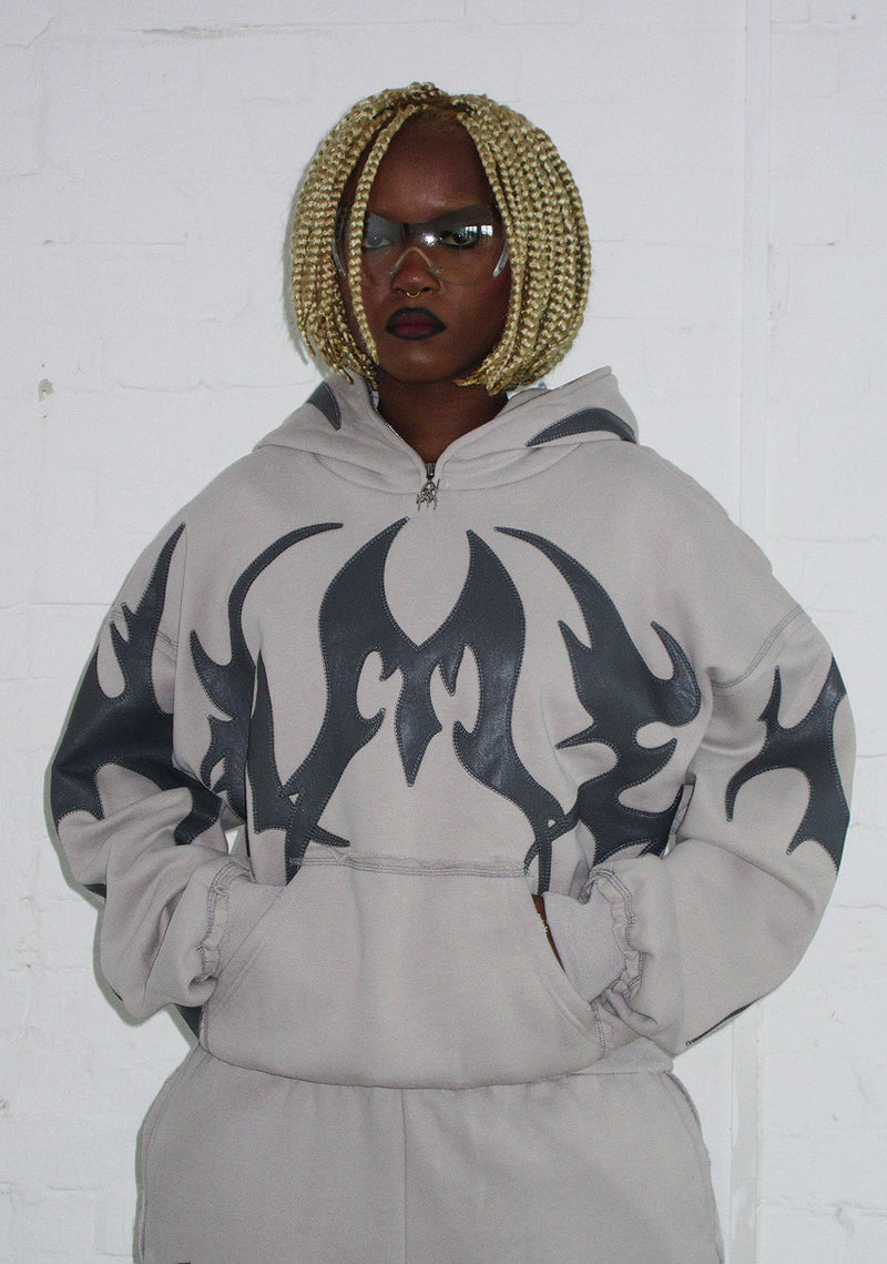 FLAME HOODIE BONE