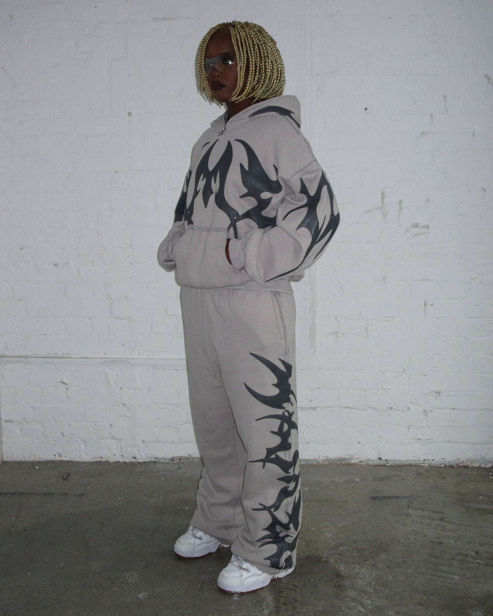 FLAME HOODIE BONE