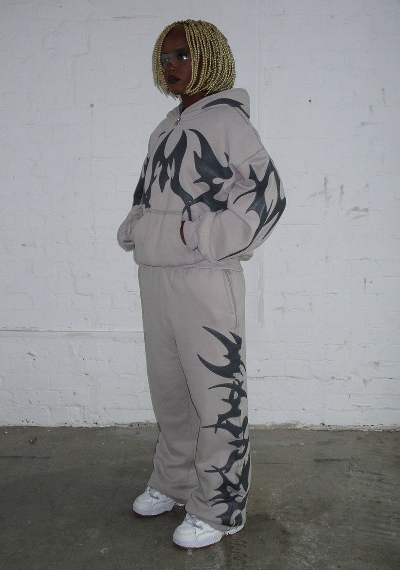 FLAME HOODIE BONE