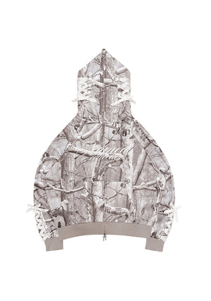 FORBIDDEN ZIP HOODIE SNOW