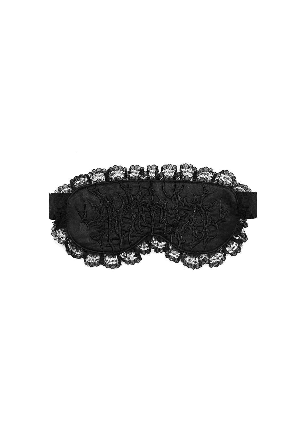 GHOST EMBROIDERED SLEEP MASK BLACK