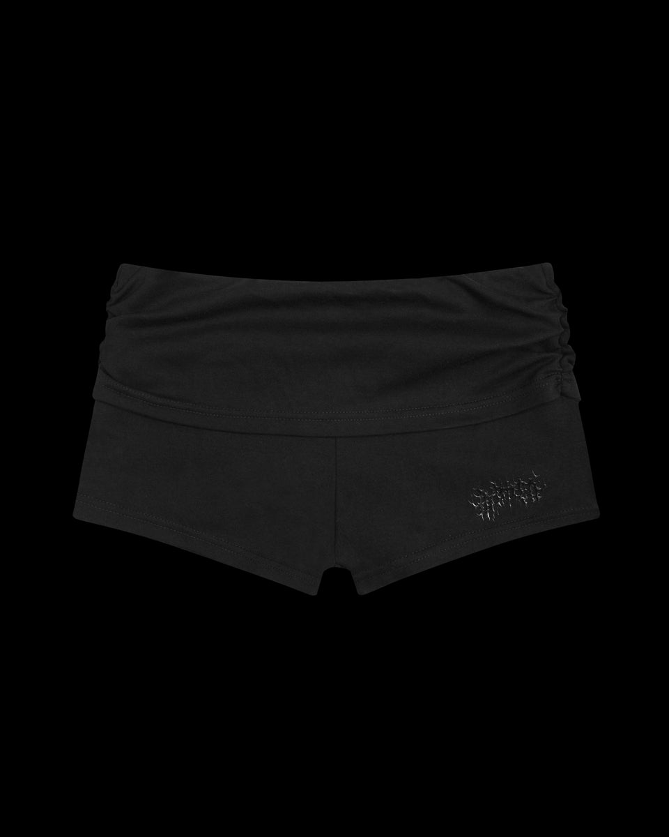 GHOST RUCHED HOTPANT SHORTS BLACK