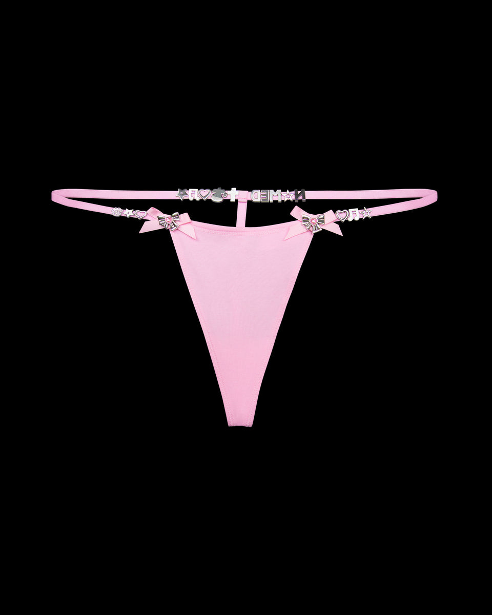 GLITCH CHARM G-STRING BABY PINK