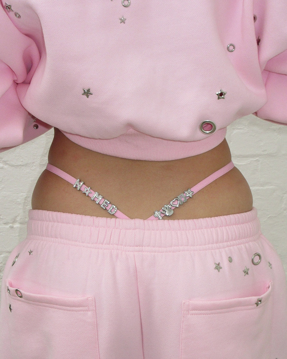 GLITCH CHARM G-STRING BABY PINK