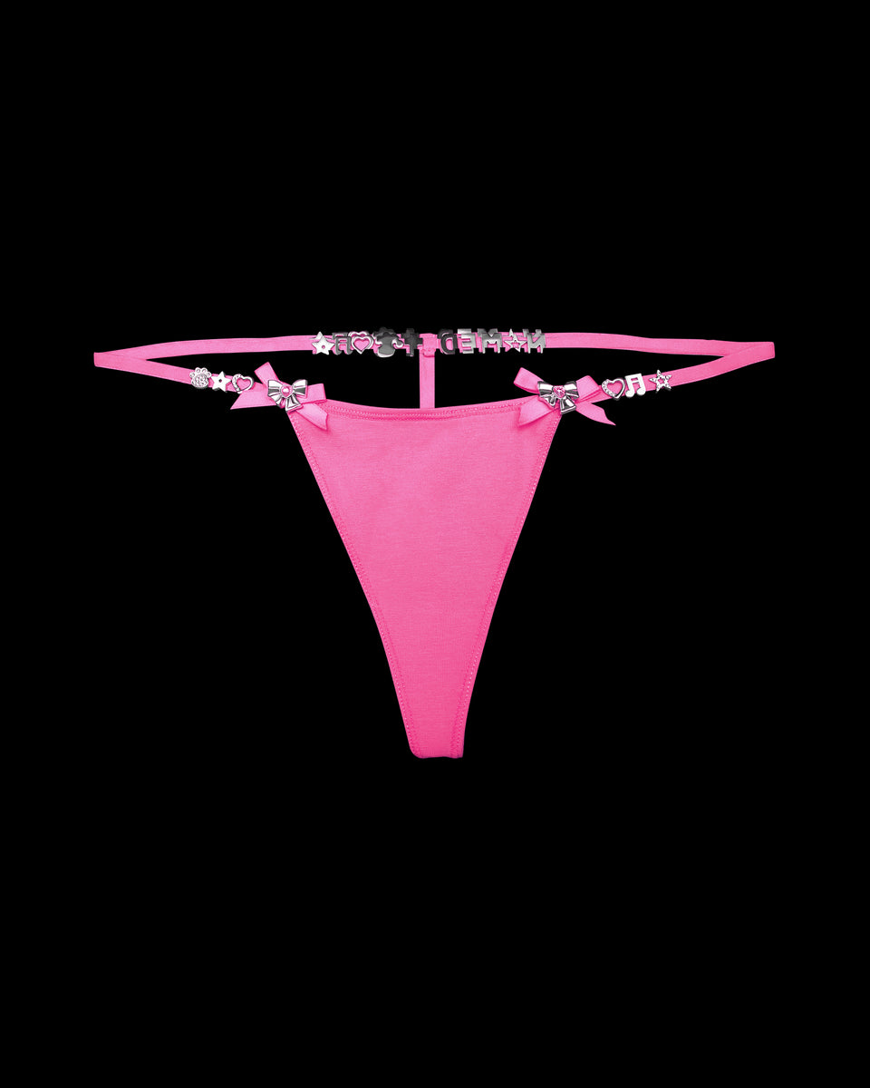GLITCH CHARM G-STRING HOT PINK