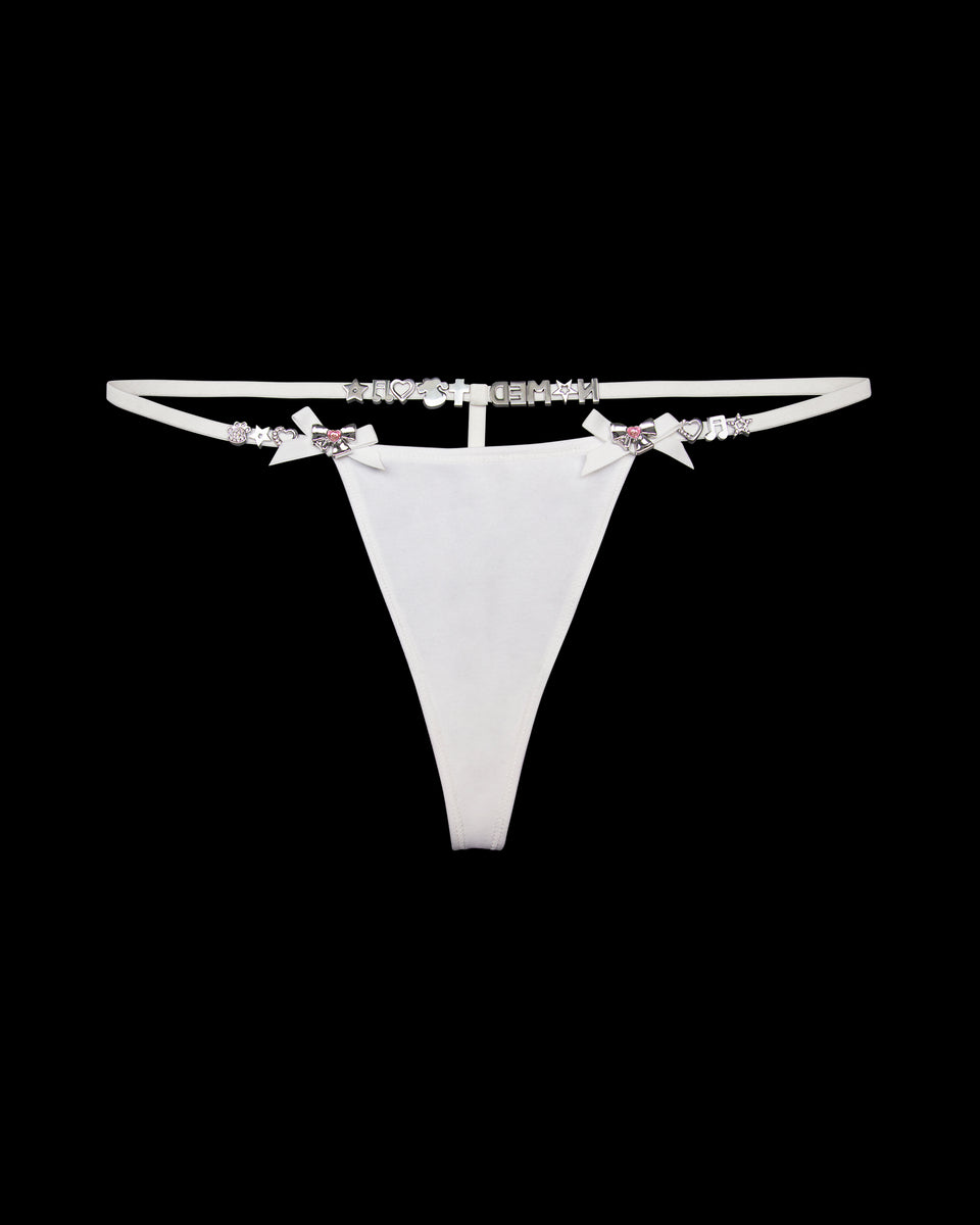 GLITCH CHARM G-STRING WHITE