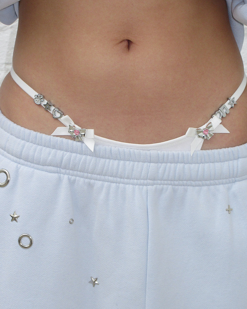 GLITCH CHARM G-STRING WHITE