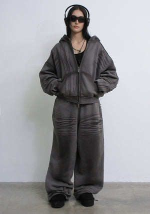 GRIME OVERSIZED SWEATPANTS WASHED SLATE