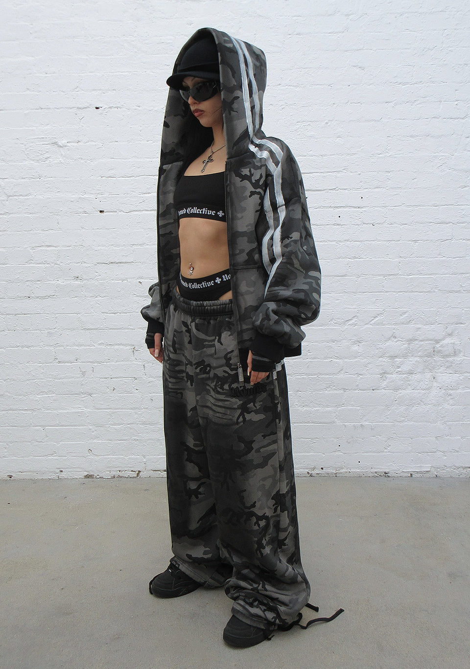 GRIME ZIP HOODIE GREY CAMO