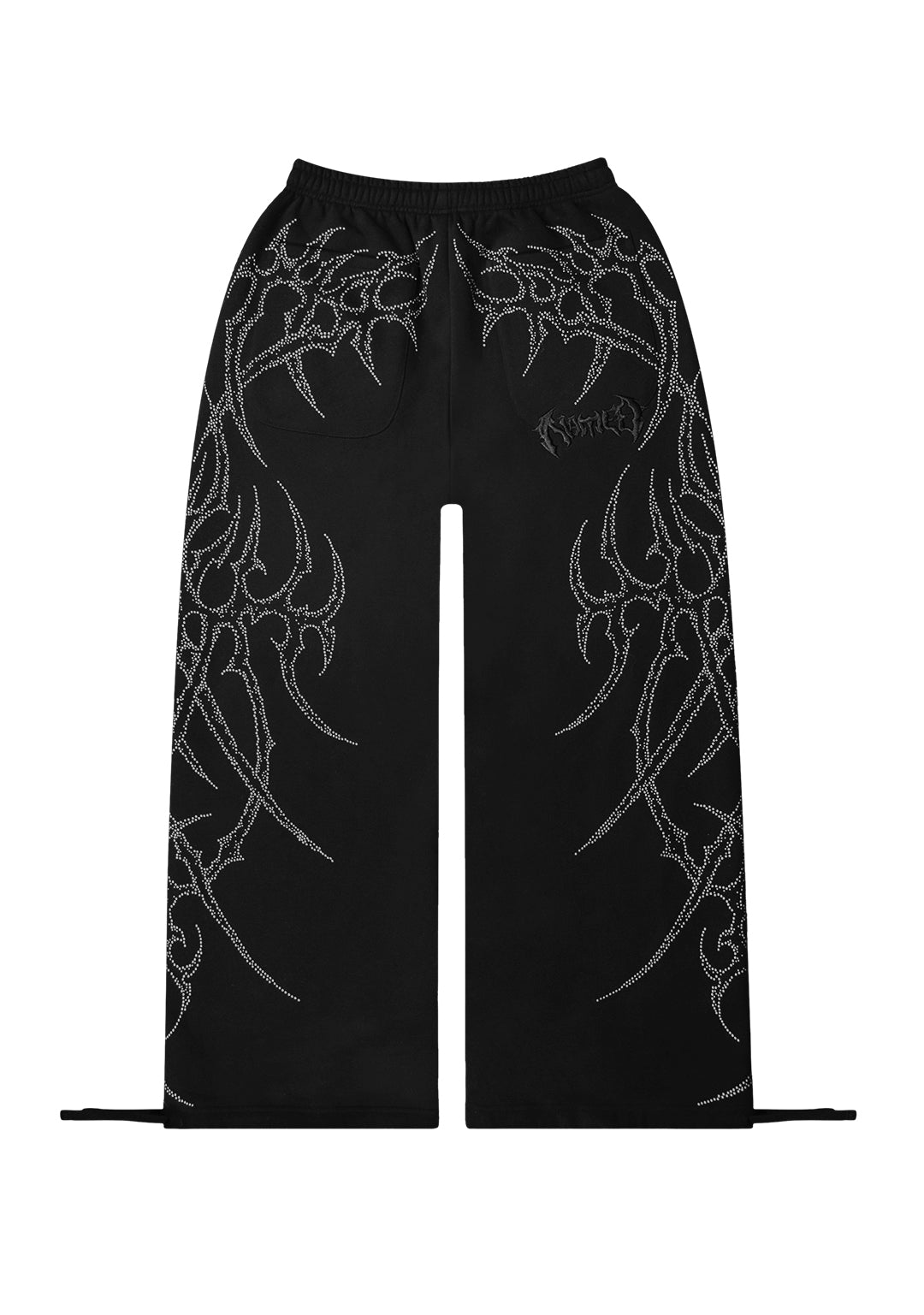 HAUNT STUDDED OVERSIZED SWEATPANTS BLACK