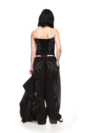 HAUNT STUDDED TUBE TOP BLACK