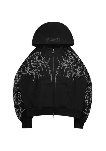 Haunt Studded Zip Hoodie Black – NAMED COLLECTIVE®