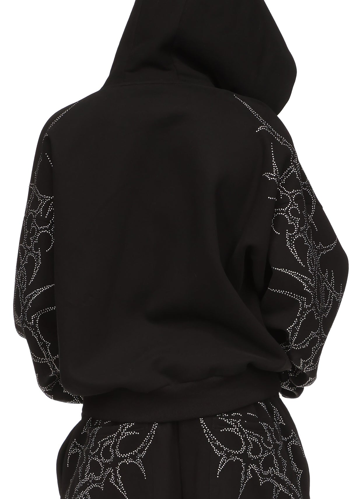HAUNT STUDDED ZIP HOODIE BLACK