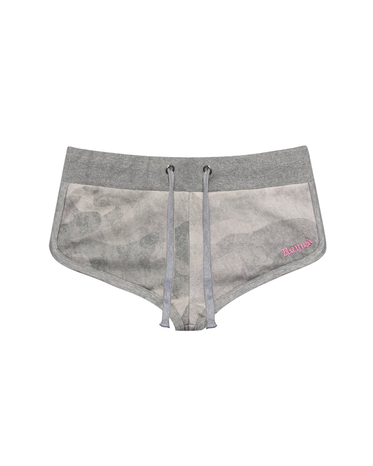 HELL'S FAVORITE RHINESTONE MICRO RACER SHORTS CAMO