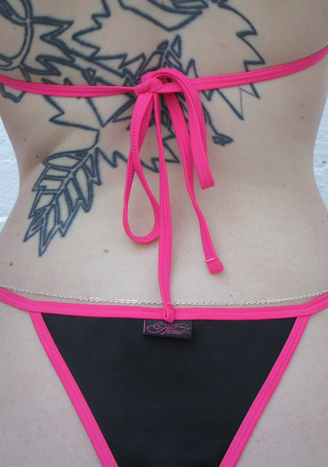 IDOL RHINESTONE TRIANGLE BIKINI TOP BLACK